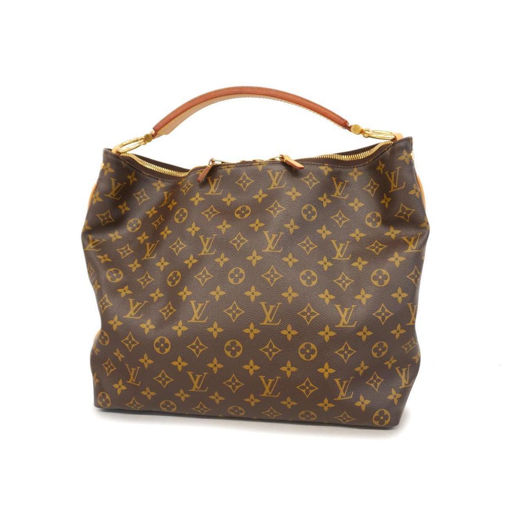Louis Vuitton Sully PM Monogram Shoulder Bag Brown